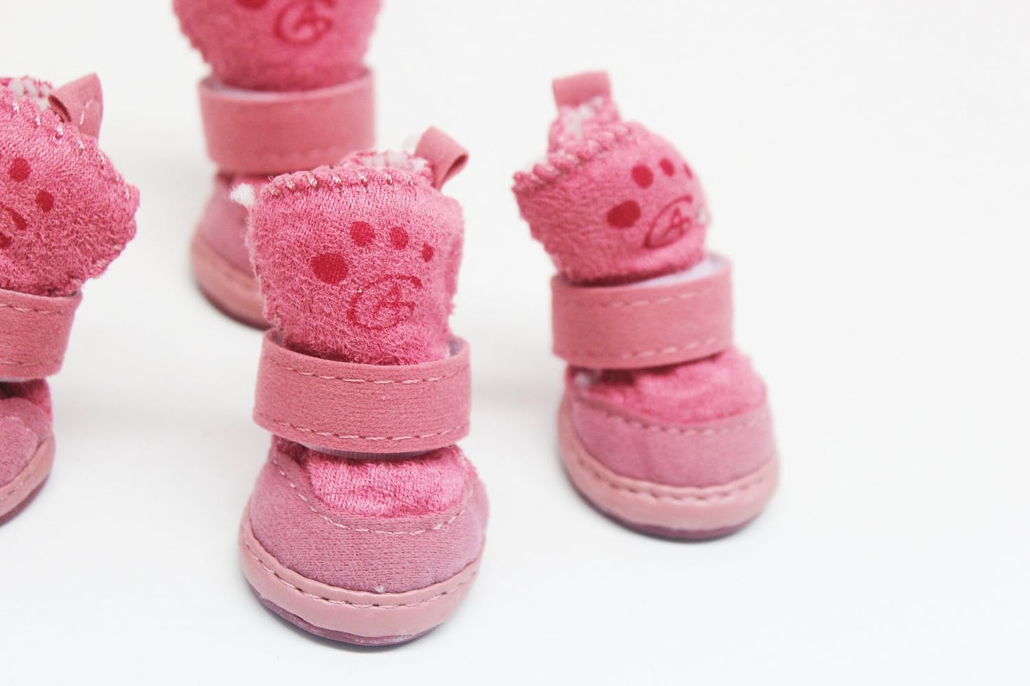 Franks Deals® Warm Winter Pet Dog Boots Puppy Shoes Protective Anti-slip Apparel Small Dog Anti-slip Apparel Pink-Medium