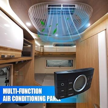 3314082.011 RV Thermostat, Multi-Zone Comfort Control Center 2 Thermostat 10-Button Compatible with Dom-etic Air Conditoner Series 579,595,600,6308,520,6218xx,Replace OE#3314082.000 CCC2 (Black)
