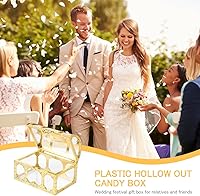 Vista 7 de Amosfun 10 cajas de dulces para el día de San Valentín, mini cofre del tesoro vintage, cajas de recuerdo para fiestas, bodas, aniversarios