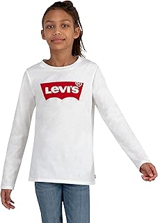 Levi's Kids L/S Batwing Tee Baby Girl 6 Monate White