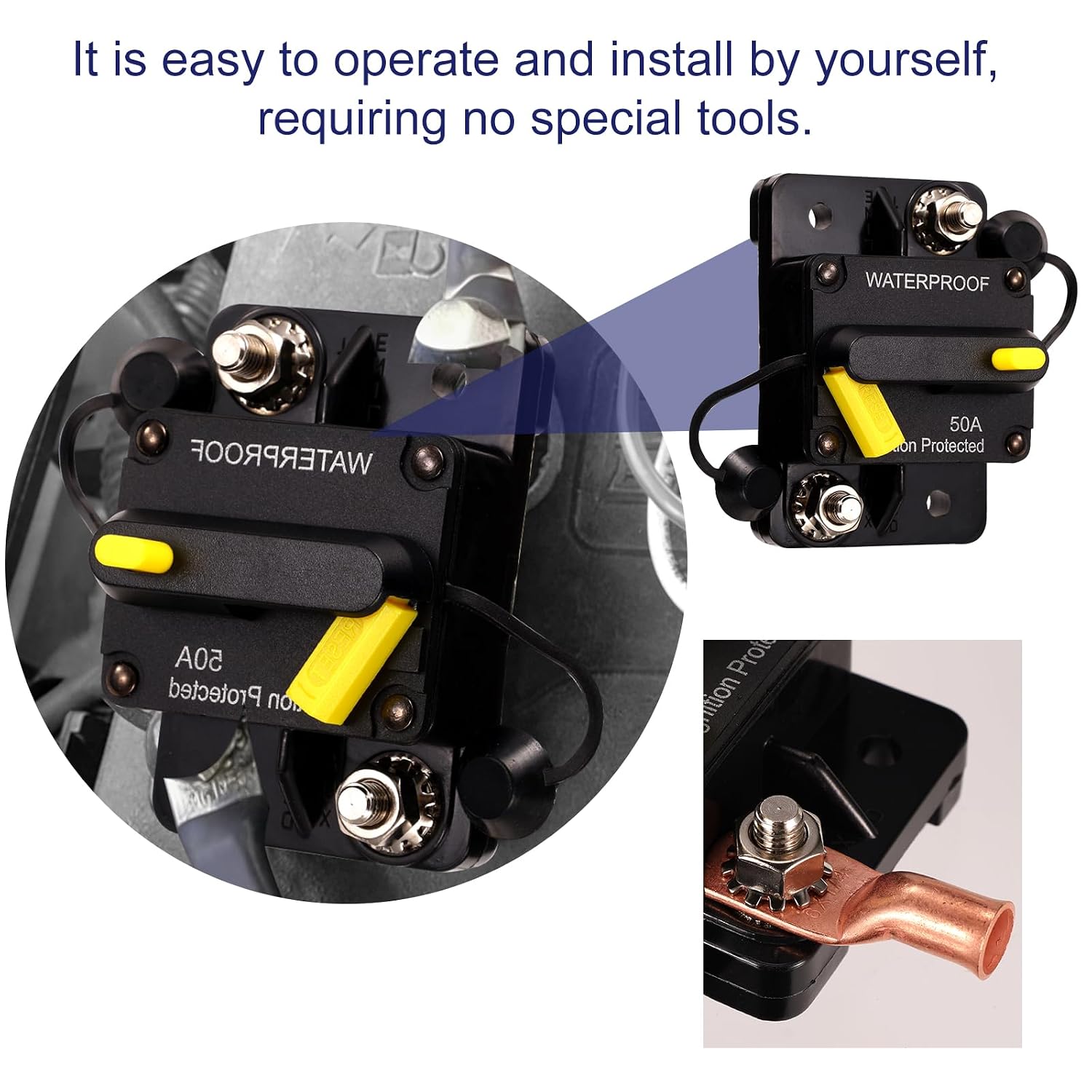 Circuit Breaker for Minn Kota, 50 Amp Circuit Breaker Set
