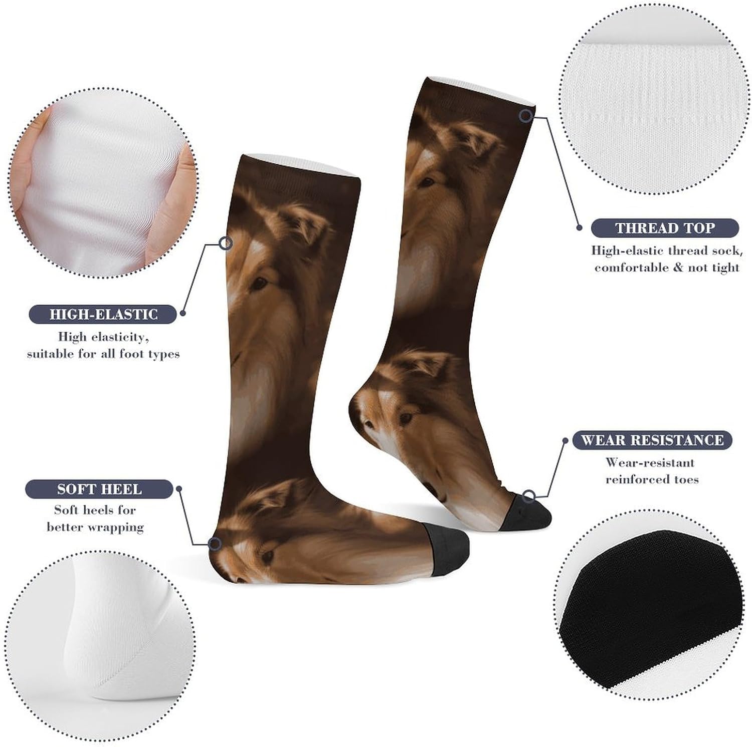 Shelties Socks Soccer Sock Hockey Sock Basketball Socks Baseball,Softball,Volleyball,Lacrosse,Soccer for Men, Women,Team Sports It's The Best Gift for Her