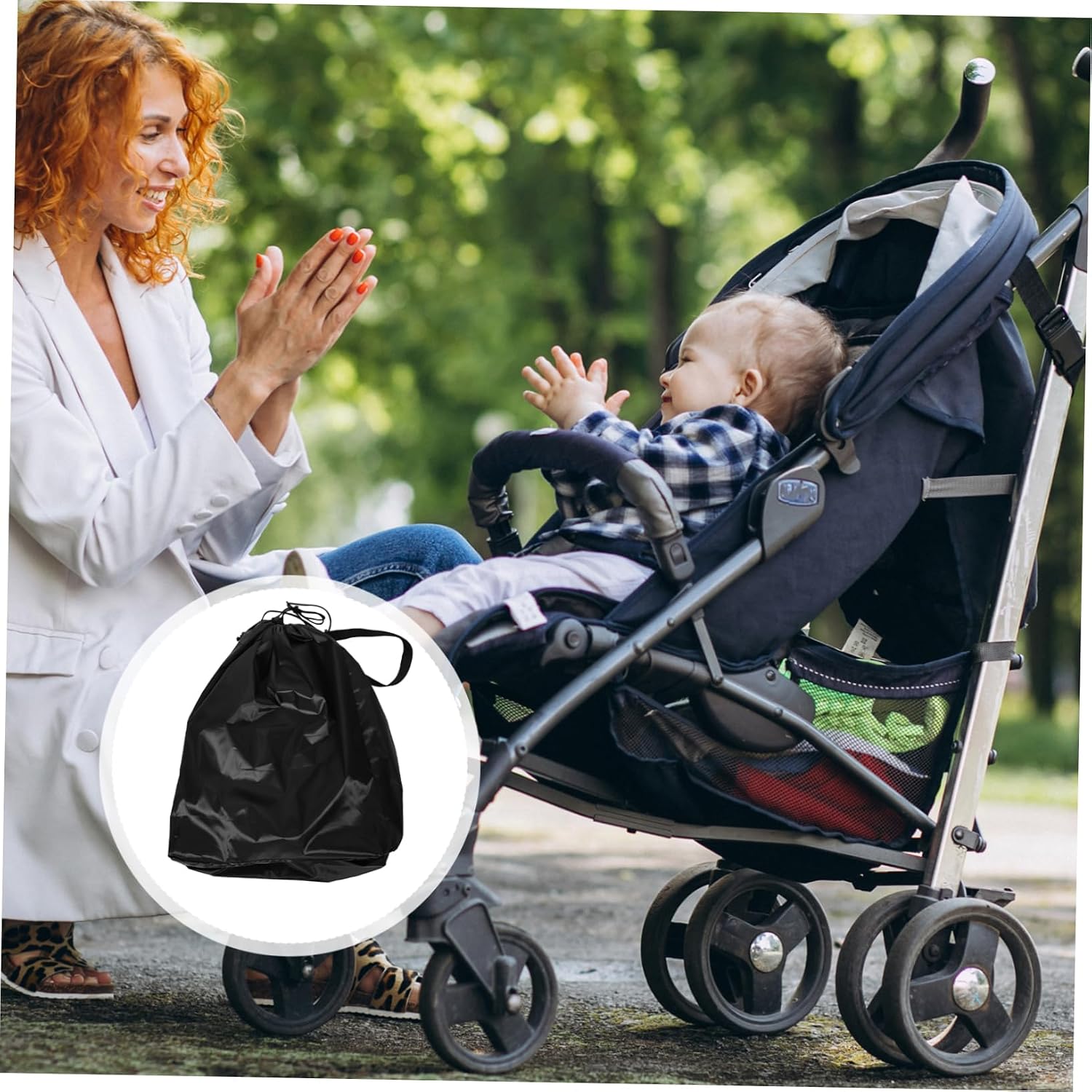 Abaodam Travel Stroller Bag Ample Storage Airplane Stroller Cover for Easy Transportation and Organization Travel Accessory