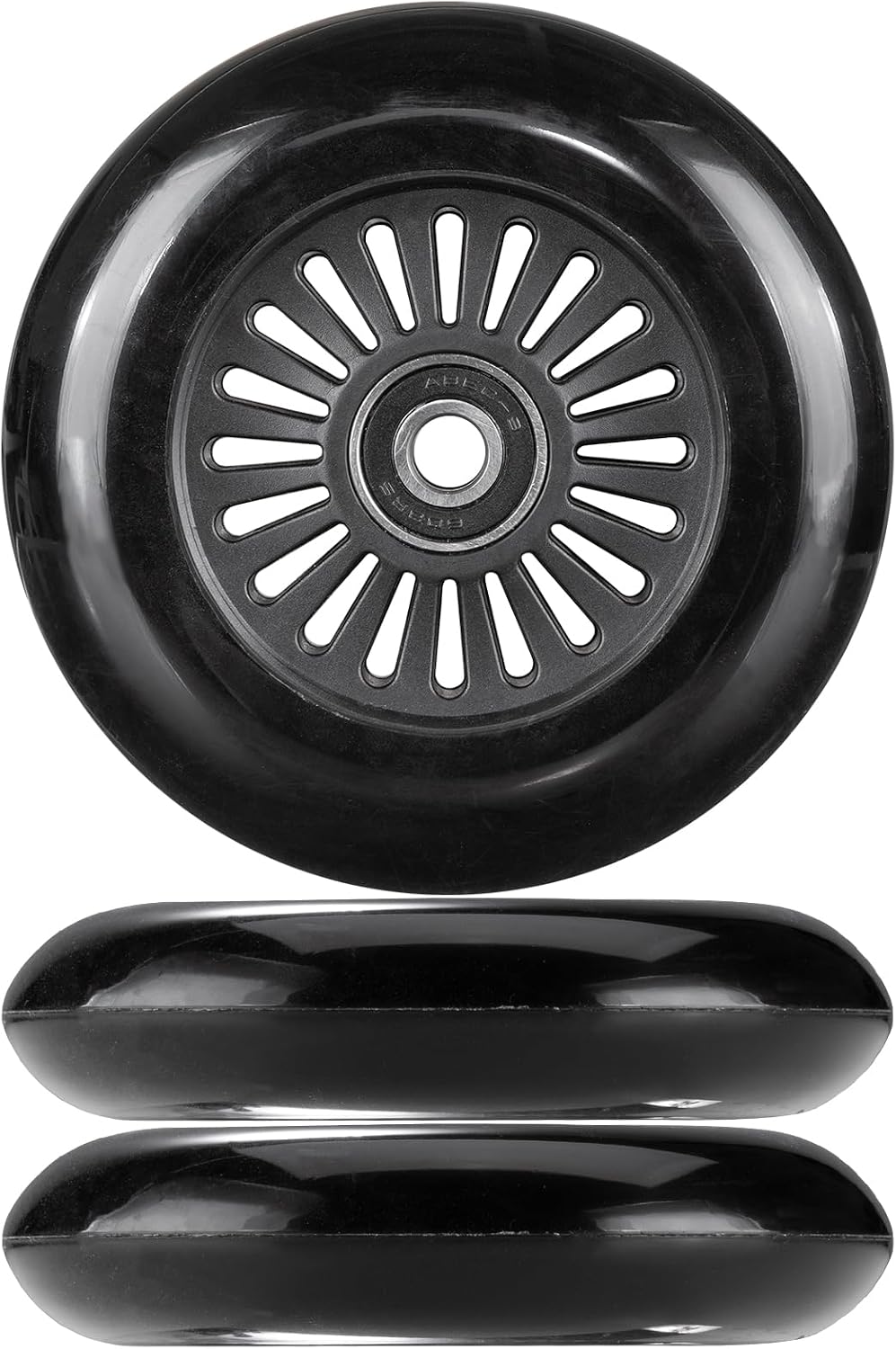 Easy Roller Replacement Wheels w/Bearings ABEC-9, Set of 3, Black image 3