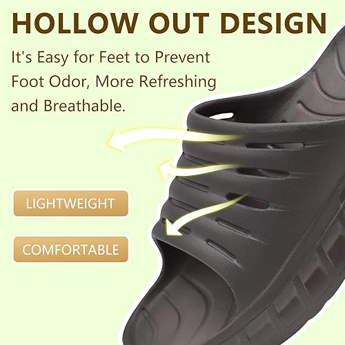 Miniatura 6 de GPOS Sandalias de recuperación deportiva para hombre, para fascitis plantar, gruesas, acolchadas, ligeras, cómodas, ortopédicas