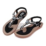 Flat Sandals for Women Dressy: Summer Comfortable Dress Thong Flats Sandal