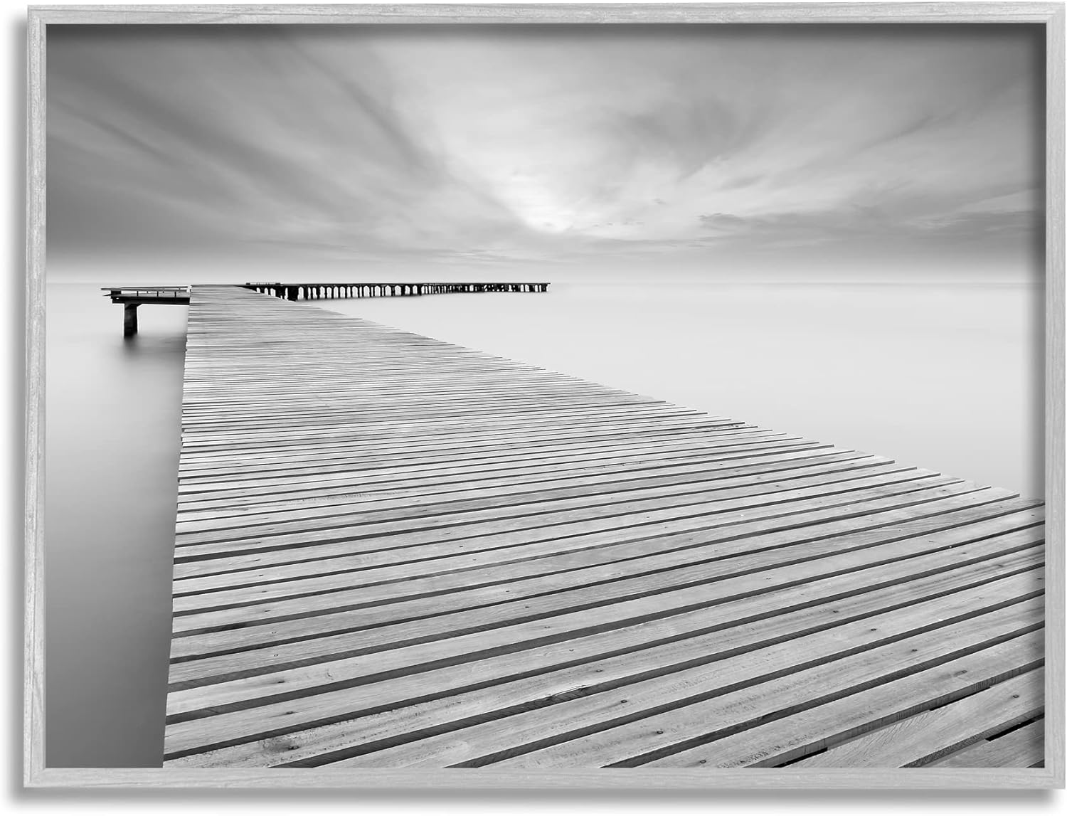 Stupell Industries Waterfront Dock Misty Water Lake Landscape Photography