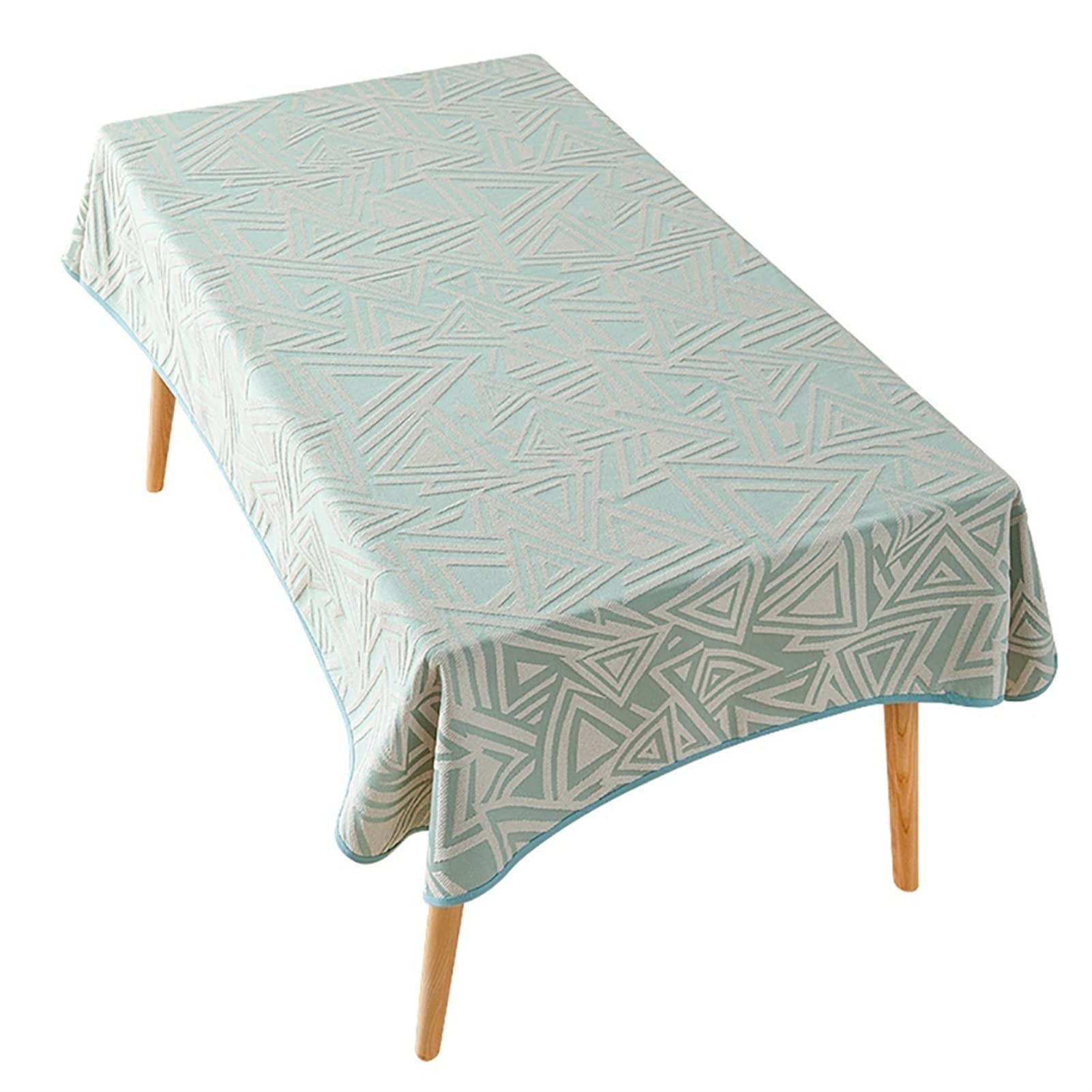 Tissu en coton et lin anti-rayures pour table à manger rectangulaire