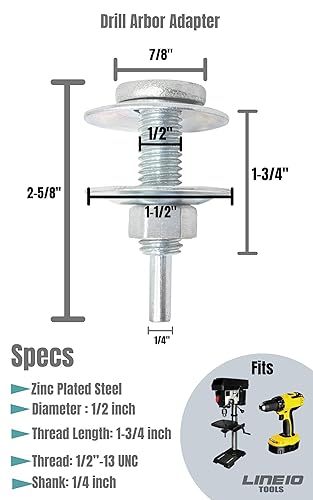 Miniatura 4 de LINE10 Tools Kit de rueda de pulido de metal para taladro, con compuesto de pulido de 3 pasos