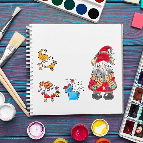 Miniatura 4 de Sellos y troqueles de Navidad para hacer tarjetas, juegos de sellos transparentes de Papá Noel y troqueles de corte, gnomos, troqueles de corte,
