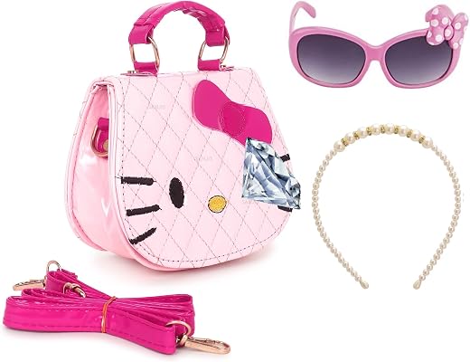NIA CREATIONS Sling Bag for Girls| Kids Cartoon Character Crossbody Hand Purses - Toddler Mini Cute Princess Handbags, Sho...