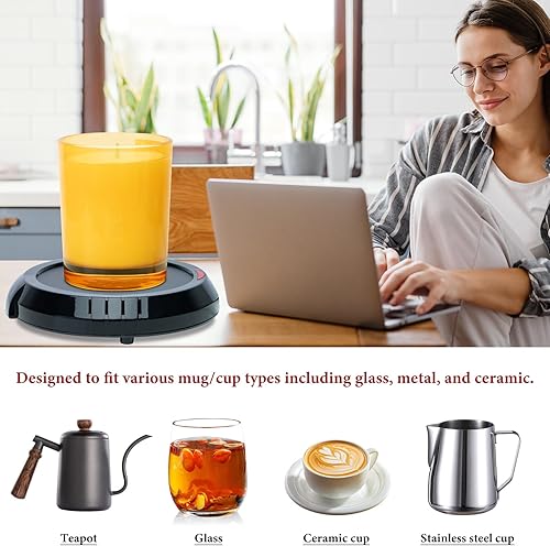 Miniatura 10 de Calentador de velas, plato calentador para tarro de velas, cubos de cera derretidor, plato calentador, calentador eléctrico de taza de café,