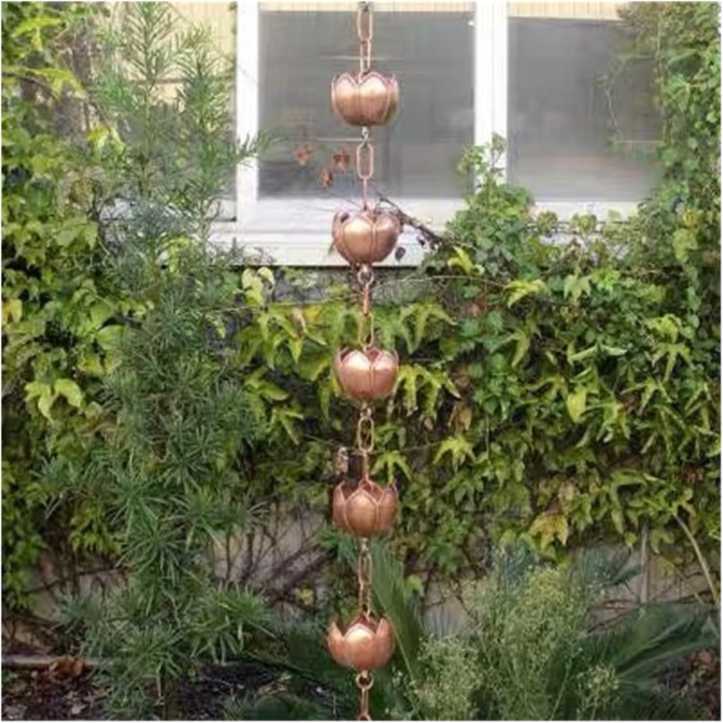 MYYKHFF Japanese Temple Rain Chains for Downspouts Brass