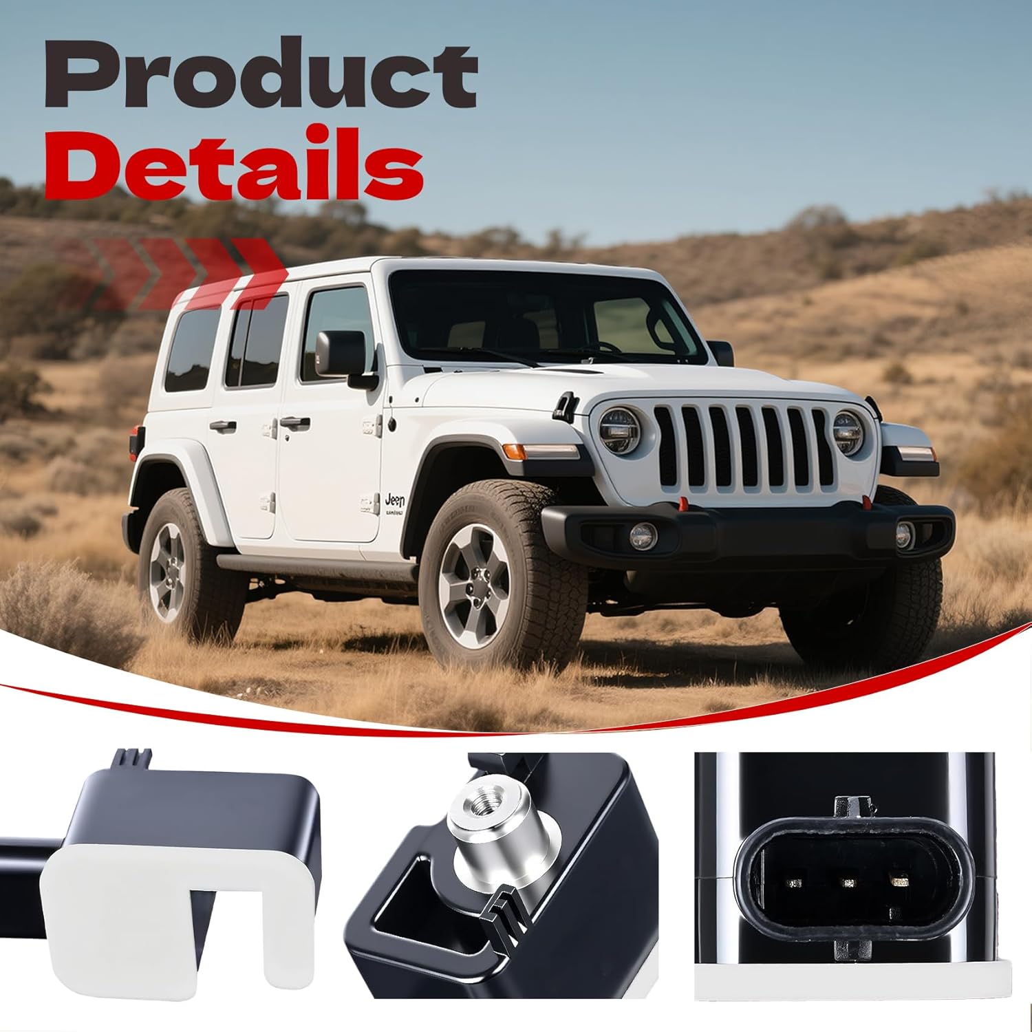 68544629AA Differential Locker Sensor Kit for Jeep Wrangler JL Rubicon 2018-2024 / Jeep Gladiator Rubicon 2019-2024, Axle Sensor Replacement for Mopar 68544629AA