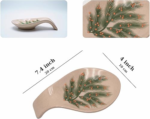 Miniatura 2 de Soporte para cuchara para estufa, soporte grande y duradero, soporte para utensilios de cocina de 4 pulgadas, sin plomo y de cerámica de grado