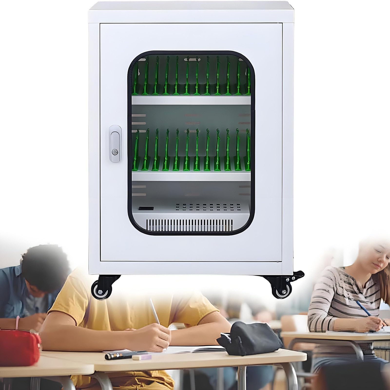 GUTYGIO 20-60 Ports USB Charging Station for Mobile Phones, Rechargeable Storage Locker with 20/30/40/50/60 Slots Ideal for Offices Schools & Events - Efficient Charging Cabinet 30slots