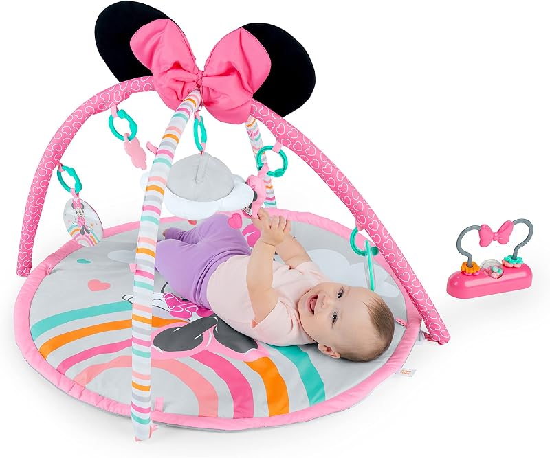 Disney Baby Minnie Mouse Forever Besties Activity Gym with Music and Lights, Pink, Newborn+