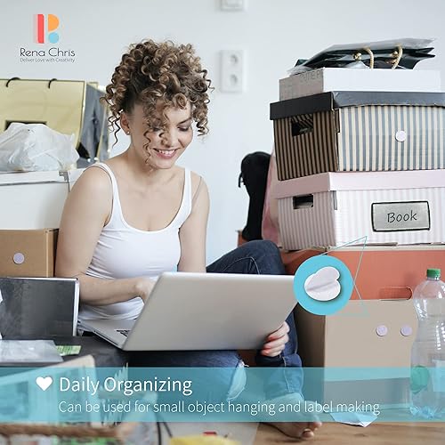 Miniatura 8 de Puntos autoadhesivos, adhesivo fuerte, 1400 unidades (700 pares) de 0.59 pulgadas de diámetro, puntos de nailon con cintas adhesivas impermeables,