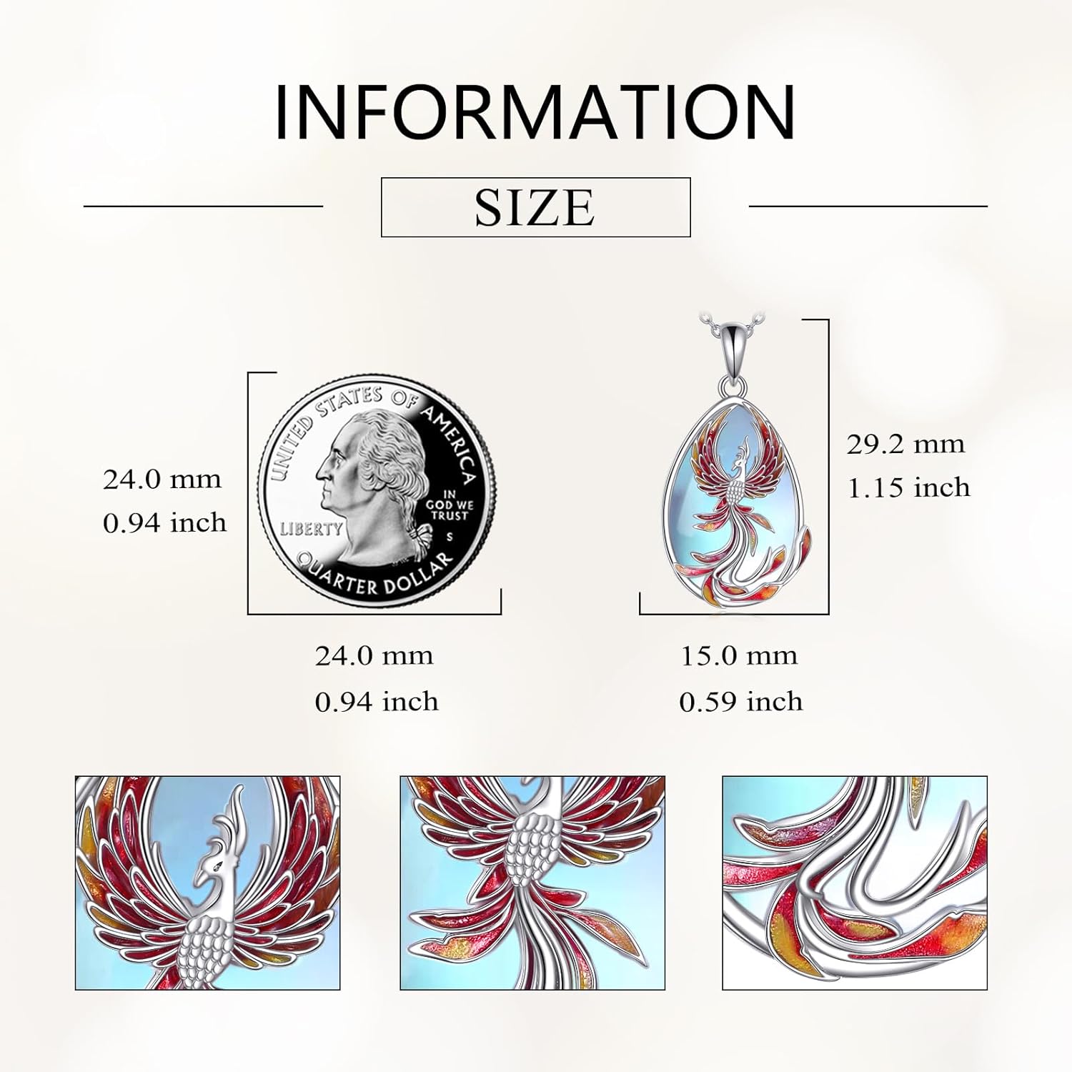 Teardrop Necklace 925 Sterling Silver Abalone Shell Pendant Moonstone Jewelry Turquoise Gifts For Women - Image 3