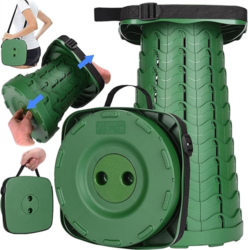 Fishboy - Taburete plegable cuadrado para adultos, ligero y resistente, peso máximo de 1000 libras, portátil, retráctil, para actividades al aire