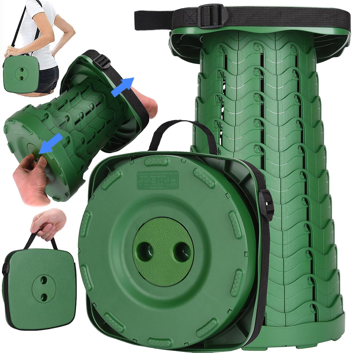 Fishboy Collapsible Stool, 400lbs Portable