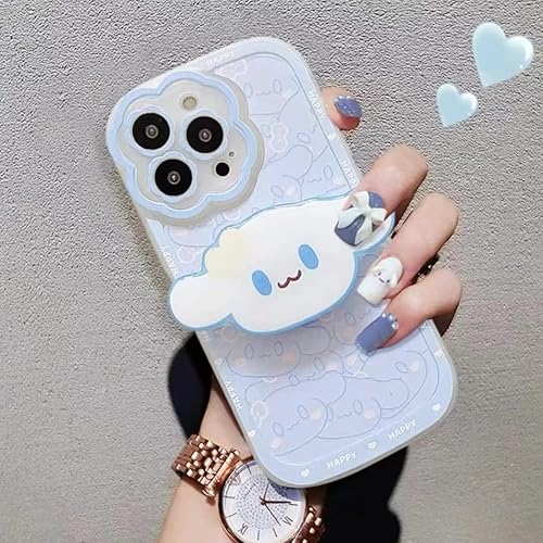 Miniatura 2 de Funda Kawaii para iPhone 11, funda con patrón de dibujos animados kawaii soporte de asa TPU suave protección anticaídas para mujeres y niñas, funda