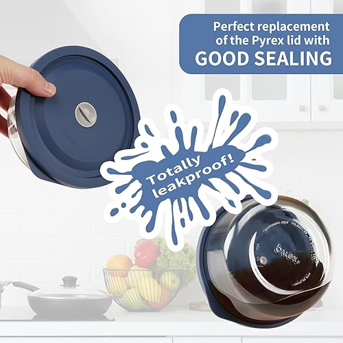 Miniatura 7 de Tapa de almacenamiento de silicona de repuesto para Pyrex 7402-PC 7 tazas y 7200-PC 2 tazas 6 unidades