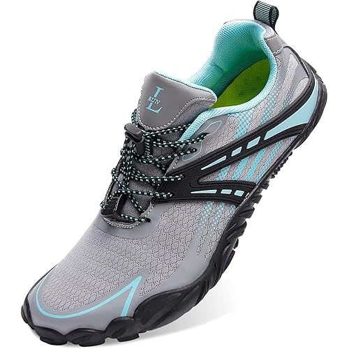 L-RUN Barefoot Water Shoes Women Mens Aqua Sock Athletic Hiking Water Sports Shoes for Swim Beach Pool Sand Diving Walking