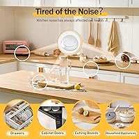 Vista 5 de 192 piezas de parachoques para puerta de armario, 1/2 pulgada de diámetro, autoadhesivos, transparentes, para armarios de cocina, tablas de cortar