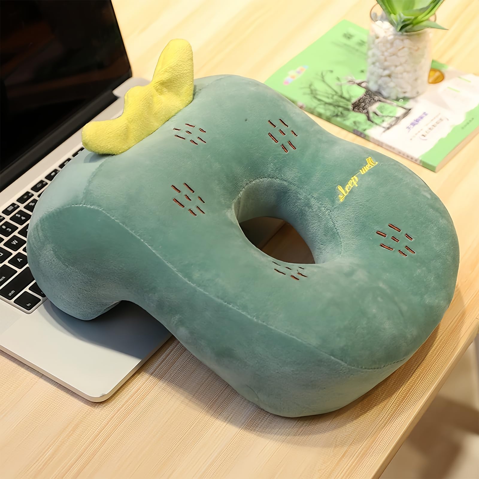 😴 Almohada Con Agujero Para Piercing – SUNOYA Cojín Ergonómico En L Para Dormir Boca Abajo, Oficina O Descanso De Oreja