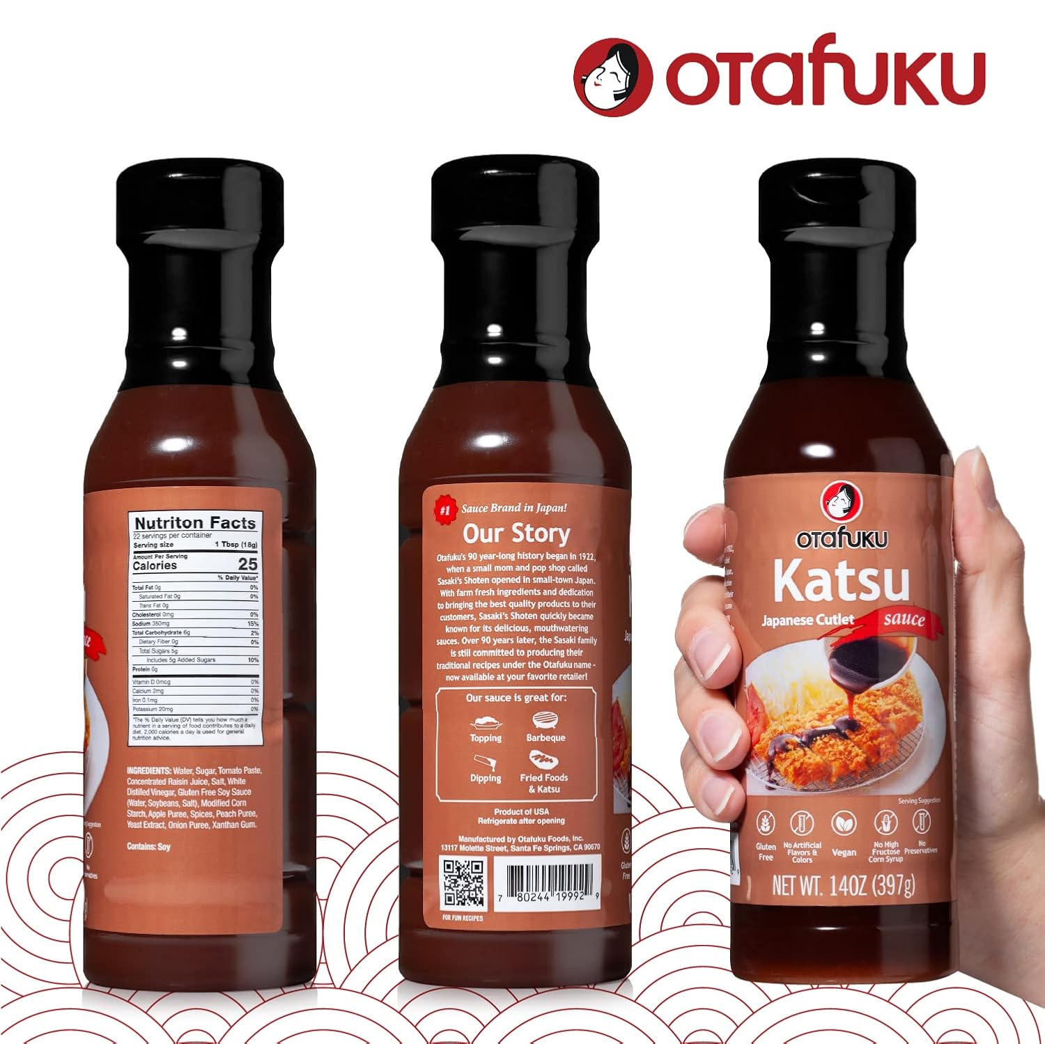 Otafuku Salsa japonesa Tonkatsu, rica y sabrosa salsa Katsu para