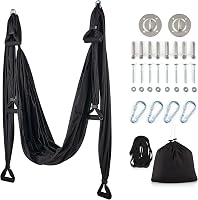 ZELUS Aerial Jóga Függőágy Szett - Nyújtó Heveder Rehabilitációhoz, Pilateshez, Baletthez - Rugalmas Stretching Pánt Spárgához és Gimnasztik 1