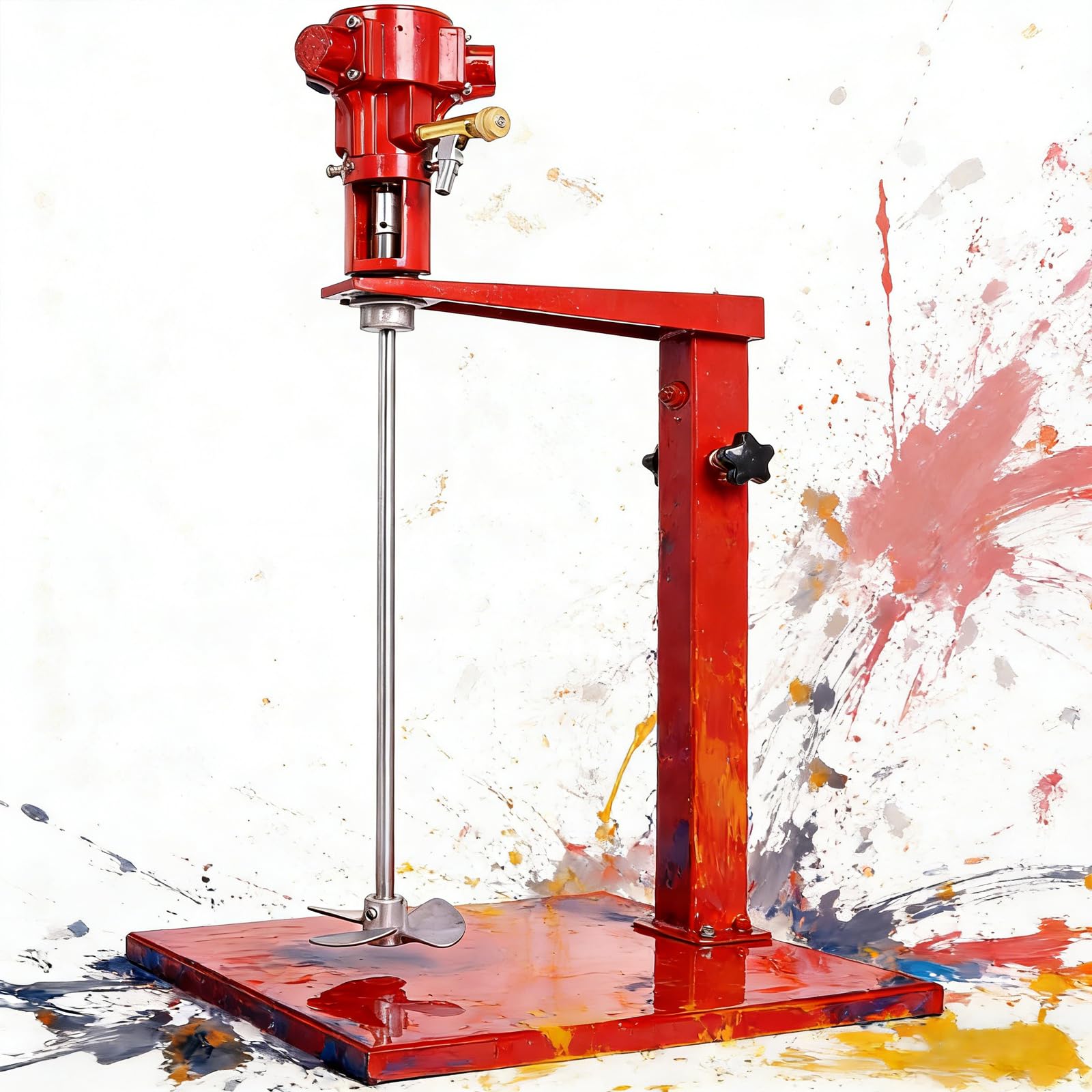 Mezclador de pintura neumático para cubos de 5 galones, velocidad variable 1500-2600 RPM, agitador de altura ajustable para revestimiento y mezcla de tinta