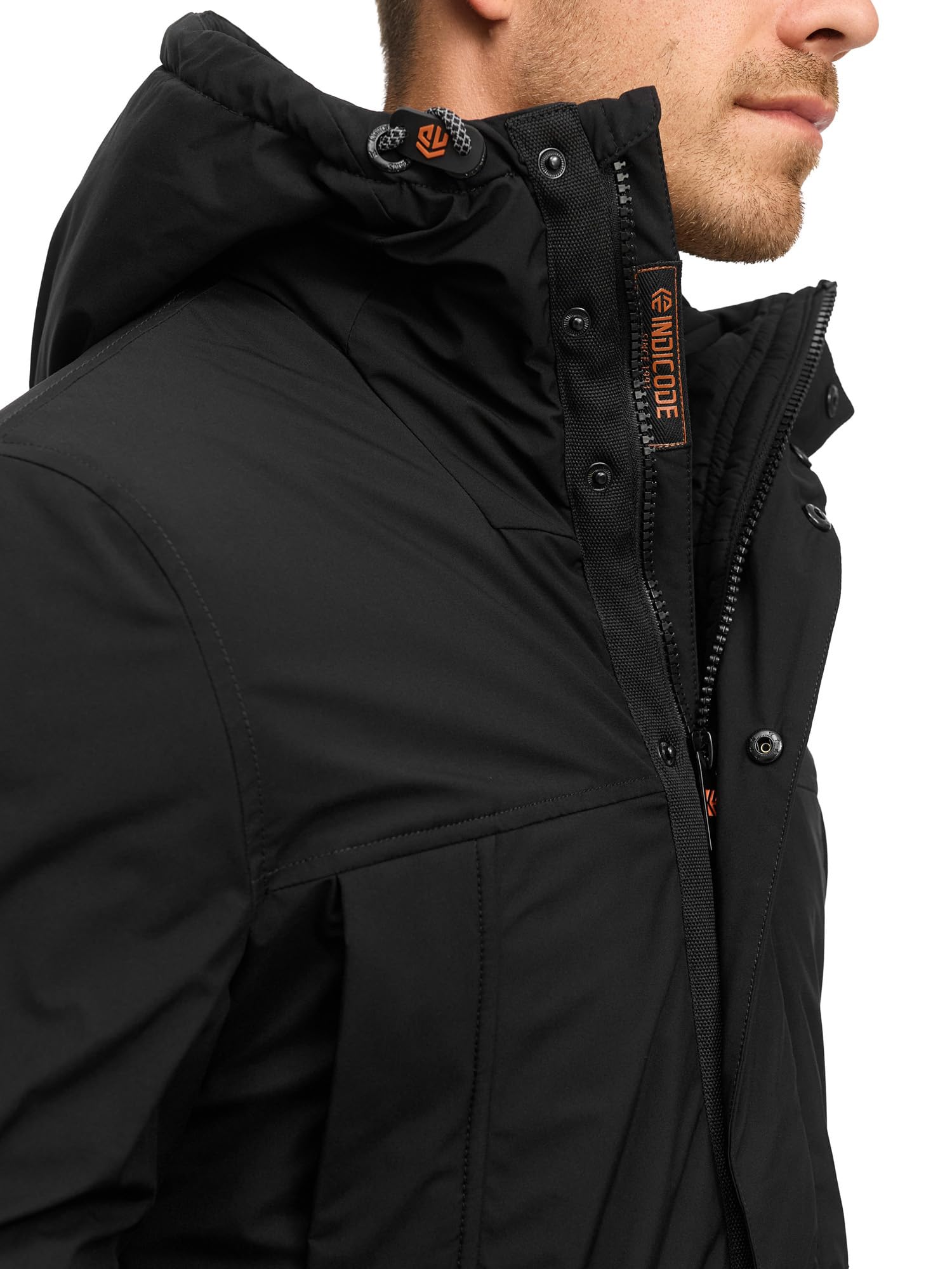 Indicode Herren INBenyot Parka Herrenjacke Übergangsjacke mit Kapuze
