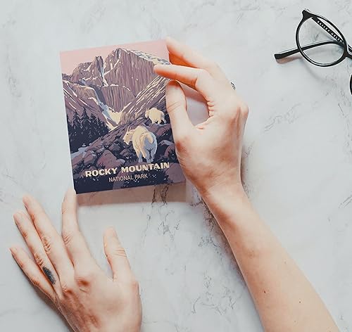 Miniatura 9 de Twigs Papel Tarjetas de felicitación vintage de los parques nacionales Tarjetas de papelería con sobres, tarjetas de agradecimiento y notas en