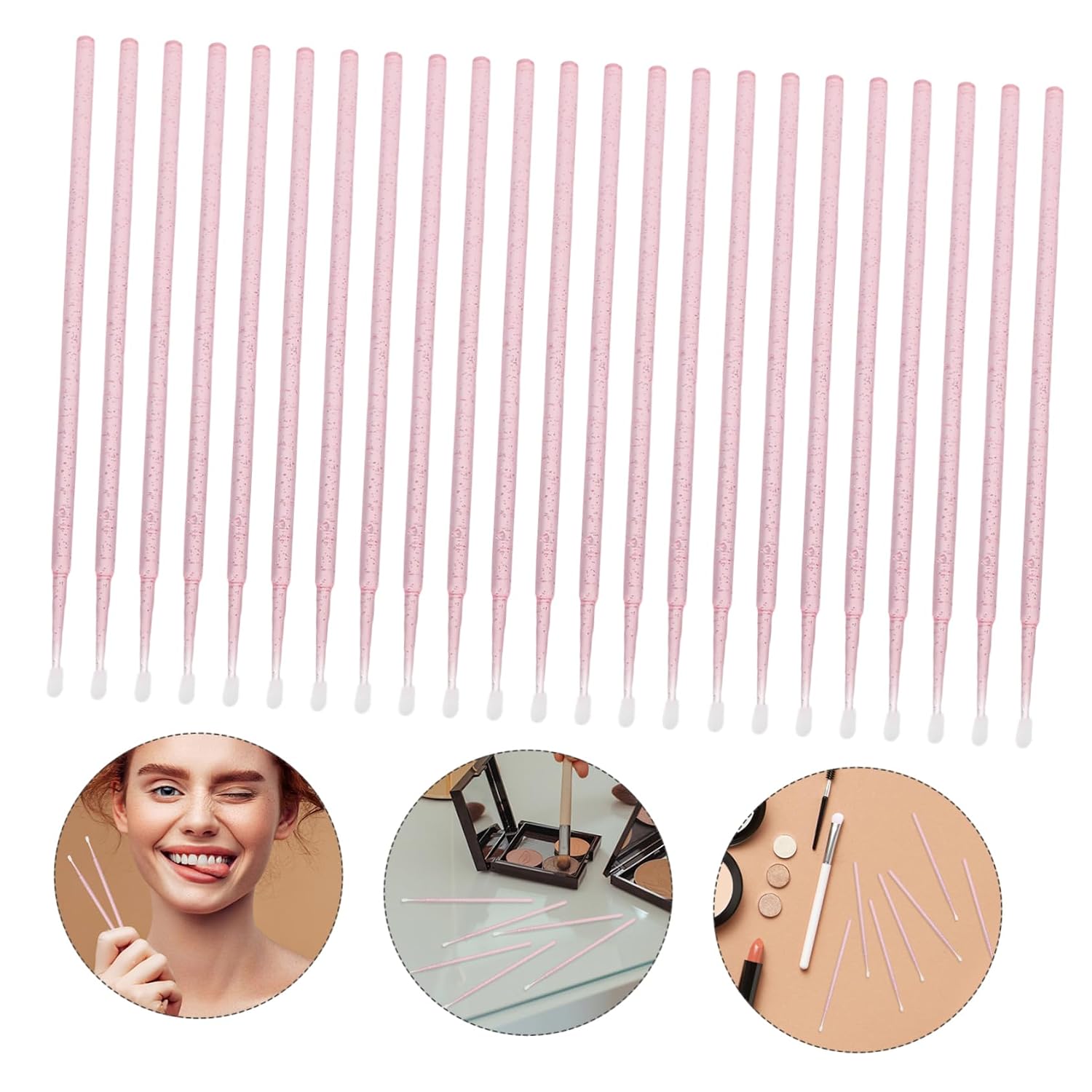 100pcs Precision Cotton Swabs Box for Eyelash Extensions and Makeup Touch Ups Gentle Skin Portable and Disposable Nano Applicators for Beauty Routines