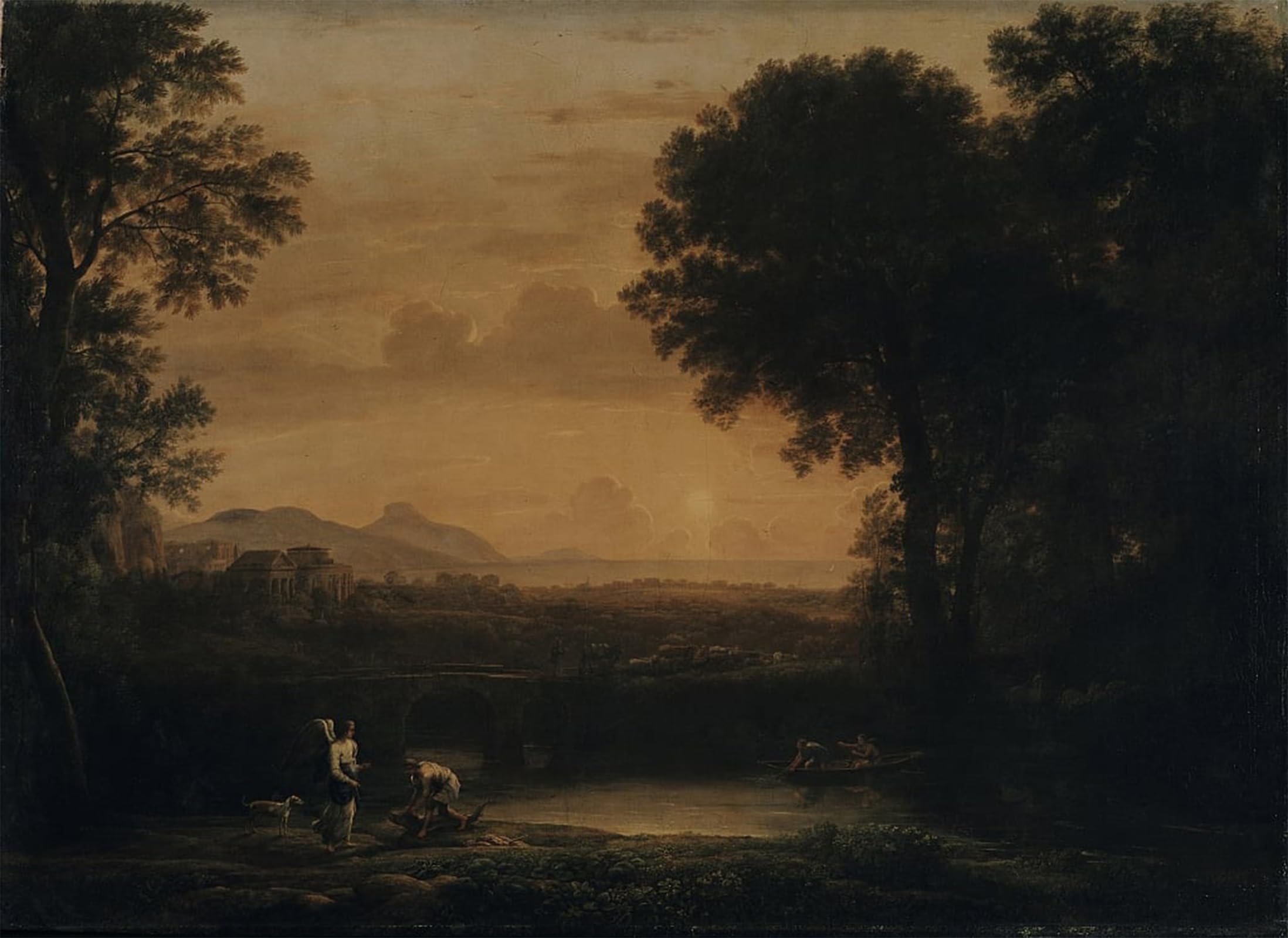 Affiche impression toile de maître Claude Lorrain grand format 60x90cm - 5