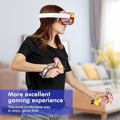 Miniatura 7 de EWalos Accessories for Oculus Quest 2, VR Silicone Cover Skins for Meta Quest 2, Include Quest 2 Controller Grip Leather Cover, VR Shell Cover, Face