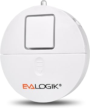 EVA LOGIK Modern ultra-thin window alarm, loud, with 120 dB alarm and vibration sensor, compatible with almost any window, glass break alarm, perfect for home, office, dorm room - 4 packs