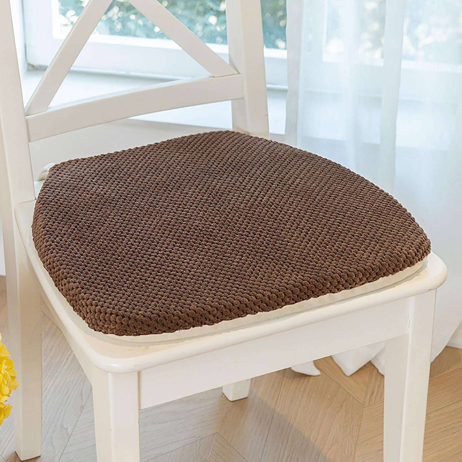 Cojines de asiento para sillas de cocina y cenas en el comedor pack de 4 con lazos firmes