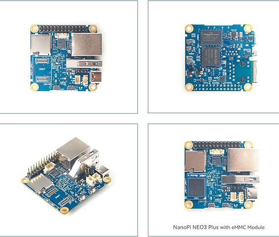 FriendlyElec NanoPi NEO3 Plus Mini Router OpenWRT, 1GB/2GB LPDDR4 RAM, Rockchip RK3528A SoC, Gigabit Ethernet, USB 3.0, eMMC Module Slot, FriendlyWrt/Linux OS (with Case,1+0GB,Standard)