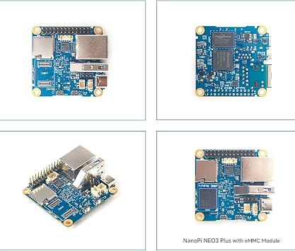 FriendlyElec NanoPi NEO3 Plus Mini Router OpenWRT, 1GB/2GB LPDDR4 RAM, Rockchip RK3528A SoC, Gigabit Ethernet, USB 3.0, eMMC Module Slot, FriendlyWrt/Linux OS (with Case,1+0GB,Standard)