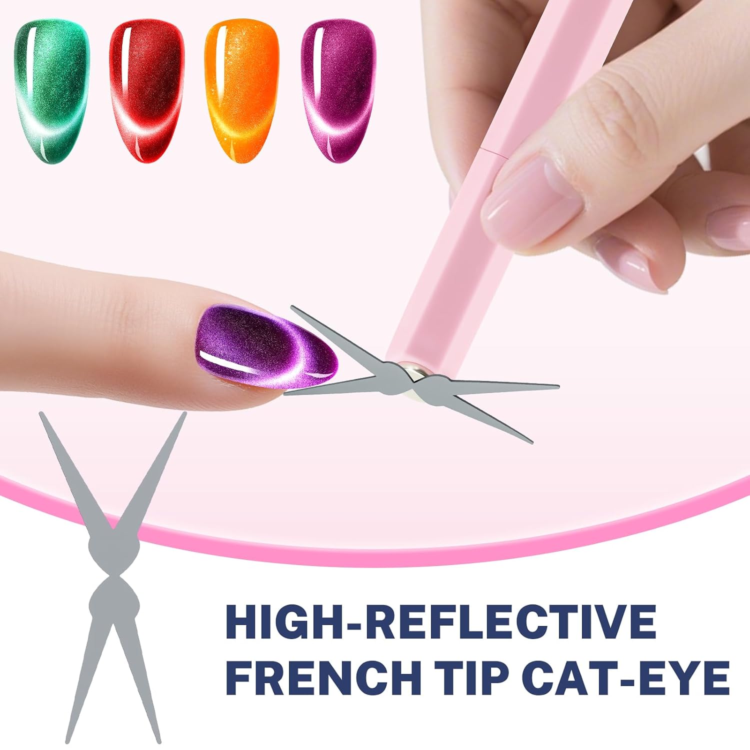 2026 Upgrade 3-in-1 Ring-shaped Cat Eye Magnet - French/Heart/Rabbit image 5