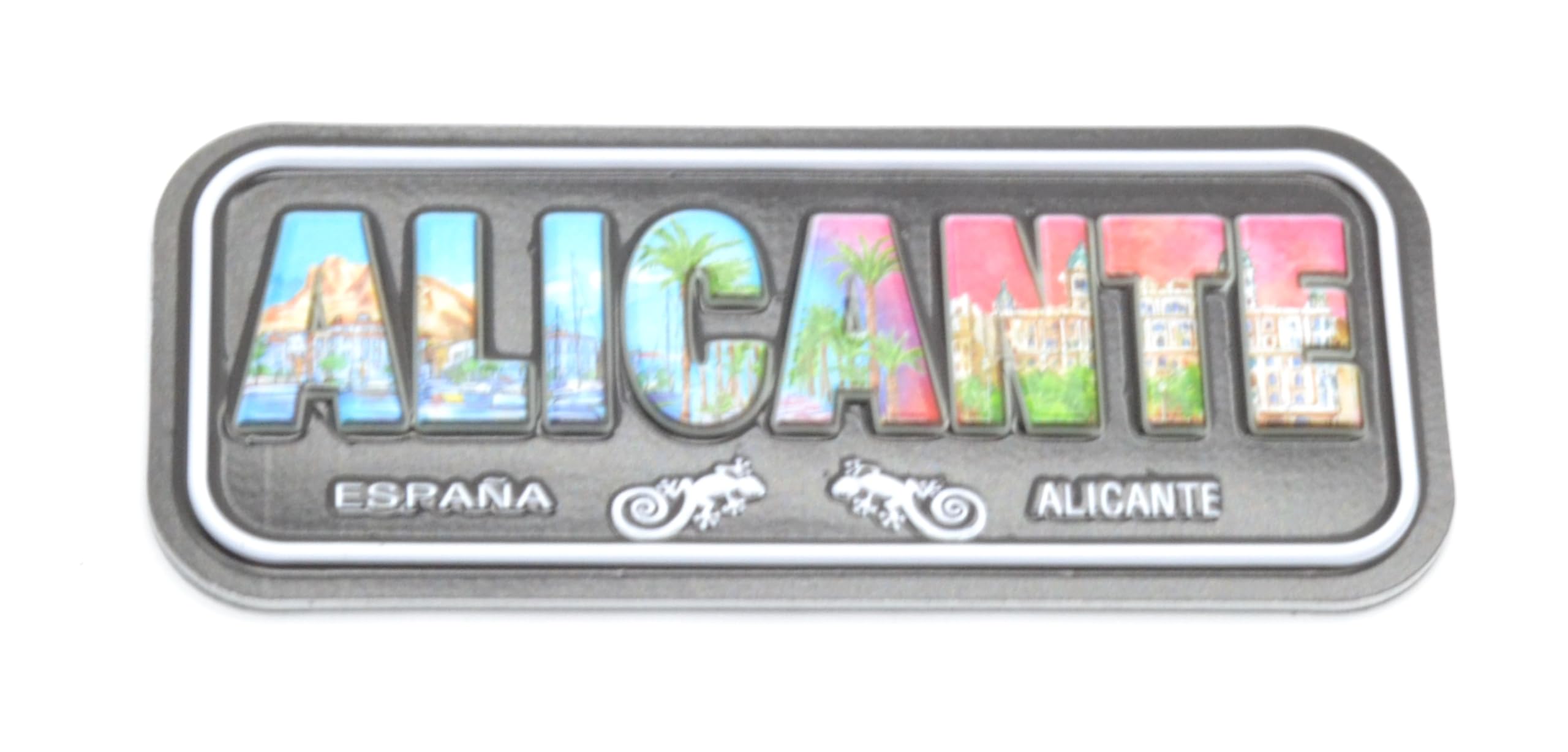 Better With Friends 12Cm Fridge Magnet. Alicante Logo. 3D Wooden Door Magnet Spain. Spanish Fan Sevillana.