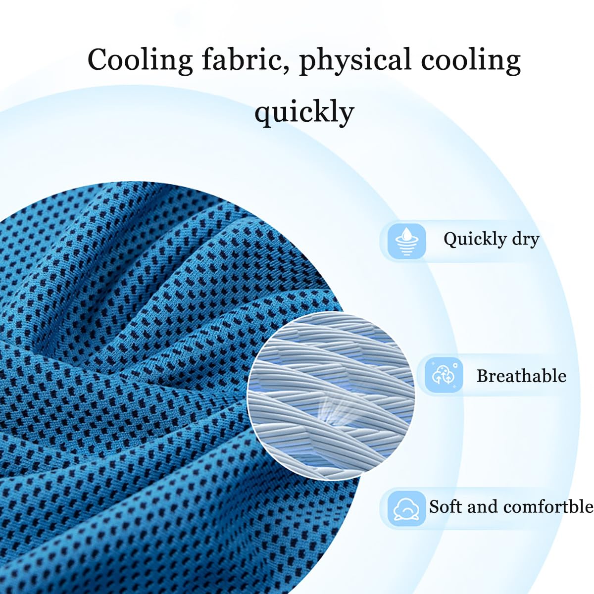 10 Piezas Toalla de Enfriamiento Toallas de Refrigeración Microfibra Transpirable Cooling Towel Toalla de Sudor para Gimnasio Yoga Golf Camping