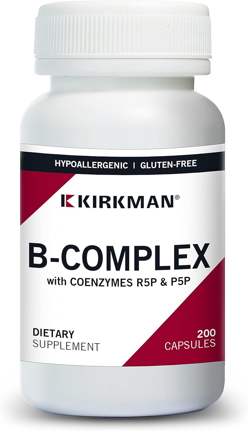 Kirkman B-Complex with CoEnzymes R5P & P5P – Hypoallergenic – 200 Vegetarian Capsules