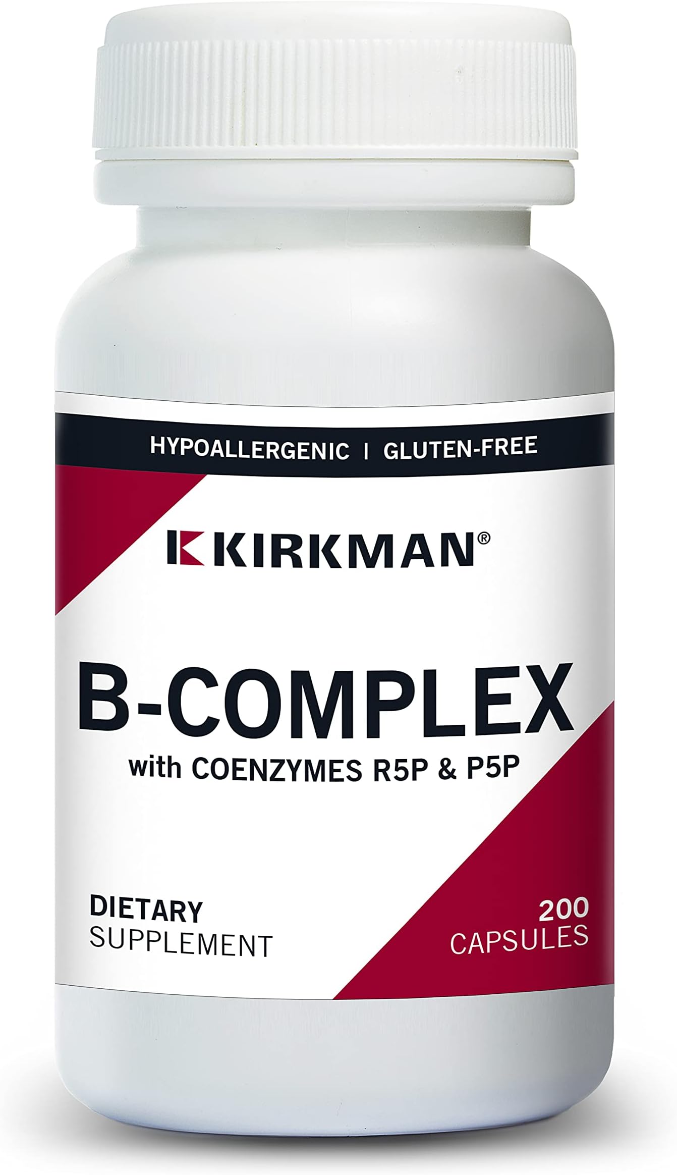 B-Complex with CoEnzymes R5P & P5P - Hypoallergenic - 200 Vegetarian Capsules