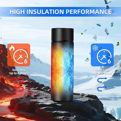 Miniatura 4 de Mini botella de agua de 5 onzas, botella de agua aislada de acero inoxidable, mantiene el frío durante 12 horas, caliente durante 6 horas, color