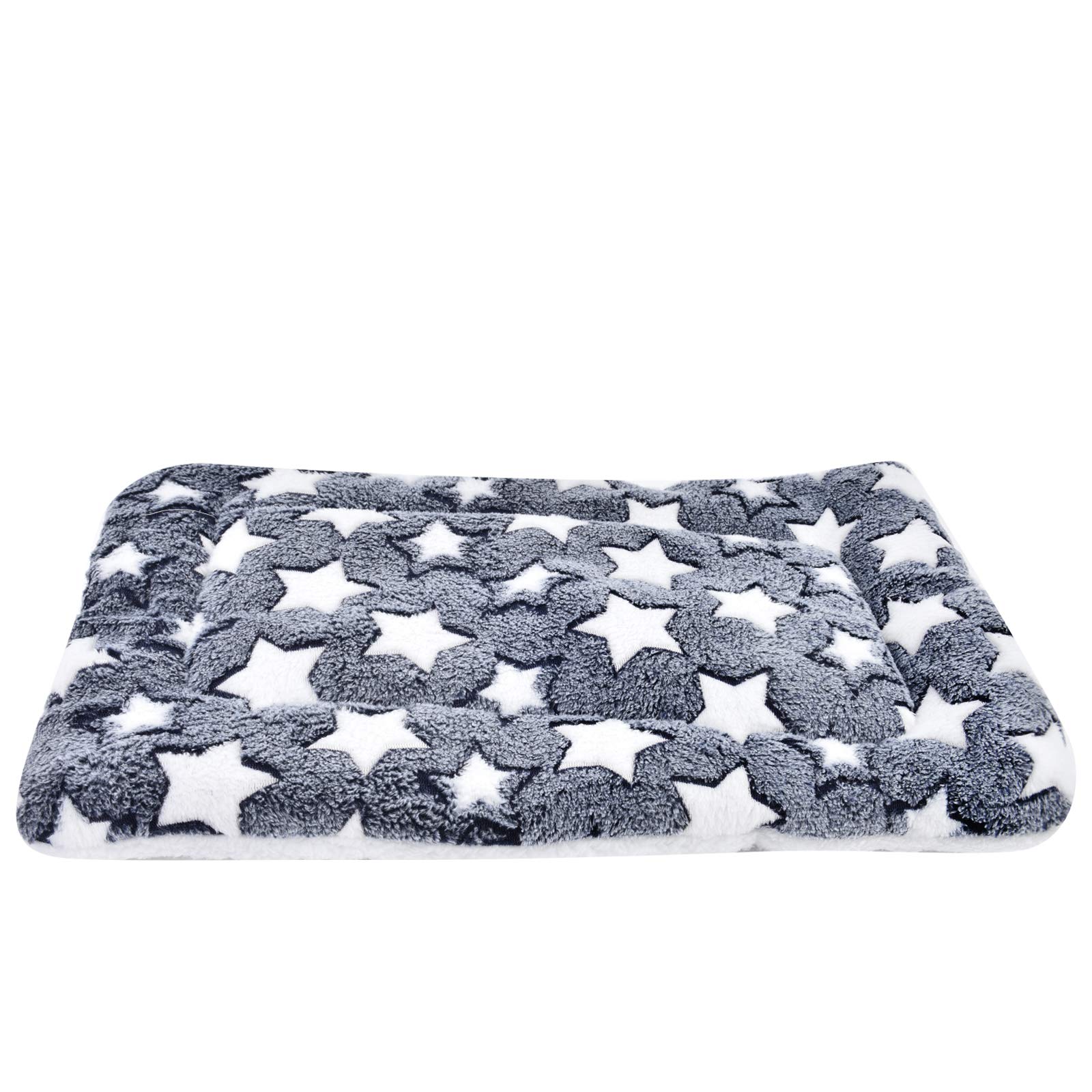 Gemütlich Flanell Fleece Haustiere Softe und Warme Haustiere Bed Für Hunde/Katzen XZ006 (Blue Background & White Stars, 49 * 32 cm)
