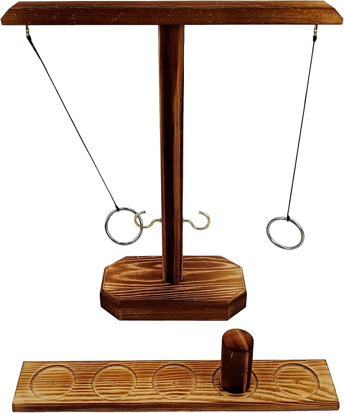 Hooks Ring Toss Game with Shot Ladder for Adults Party Games E16